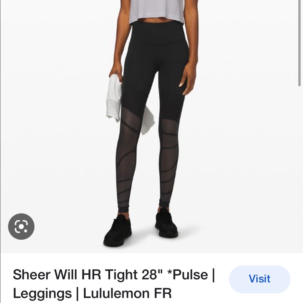 Lululemon sheer will HR tight 28’’ size 8 black